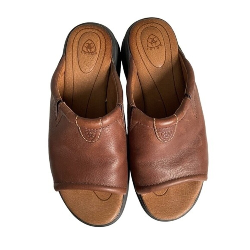 Ariat Brown Leather Women Shoe Size 6.5 Sandal Mule